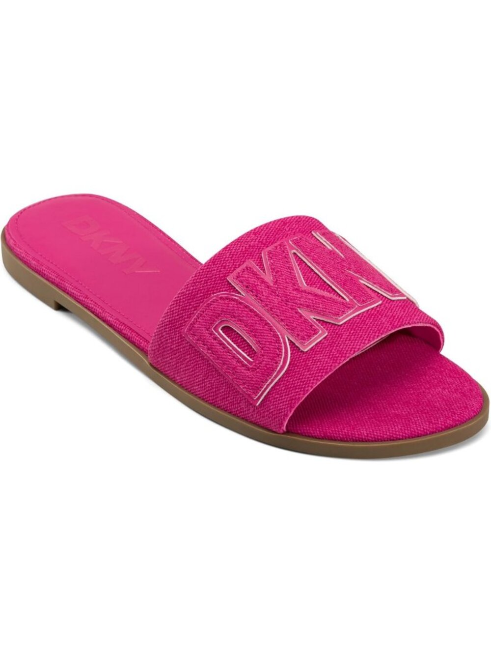 Stylish Women's Flat Slide Sandals with Logo - Comfortable Summer Footwear